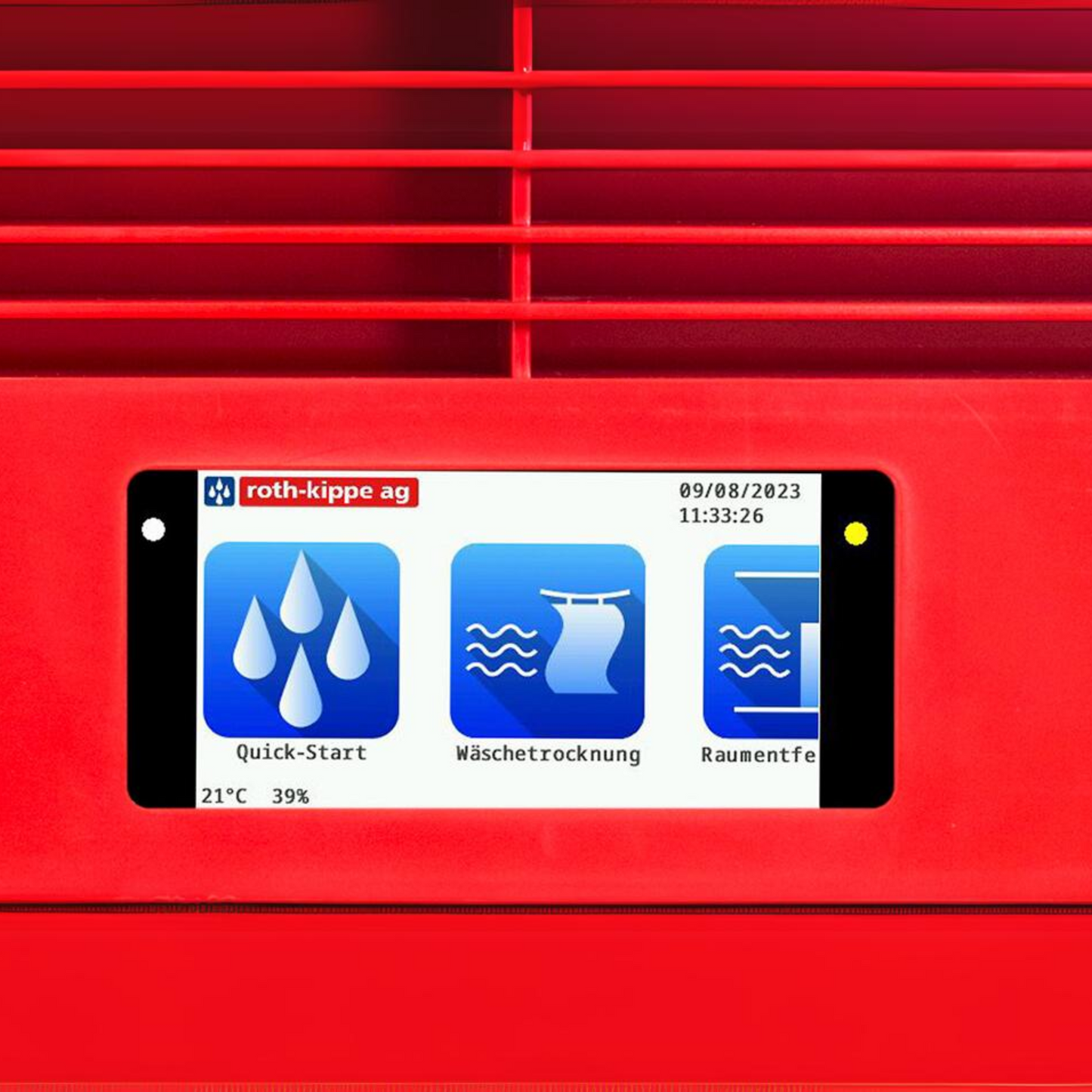 Bora 415H Wäschetrockner von Roth-Kippe mit Touchscreen und Wärmepumpentechnologie in modernem Design.