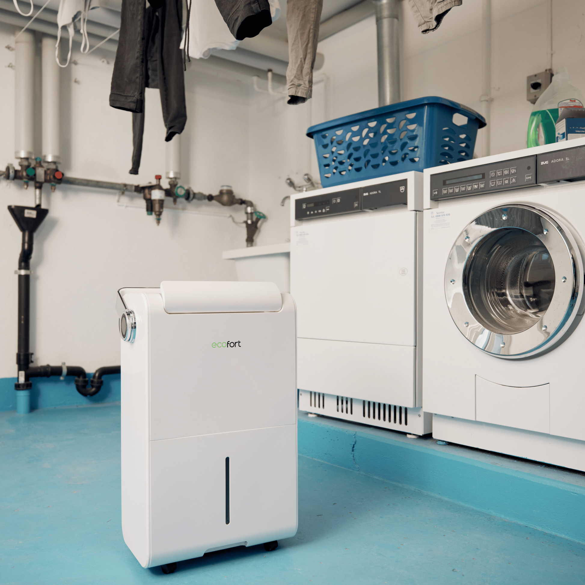 ecoQ DryAir 35L Energy Saver, mobiler Luftentfeuchter für Räume bis 85 m², 4 Betriebsstufen und Hygrostat.