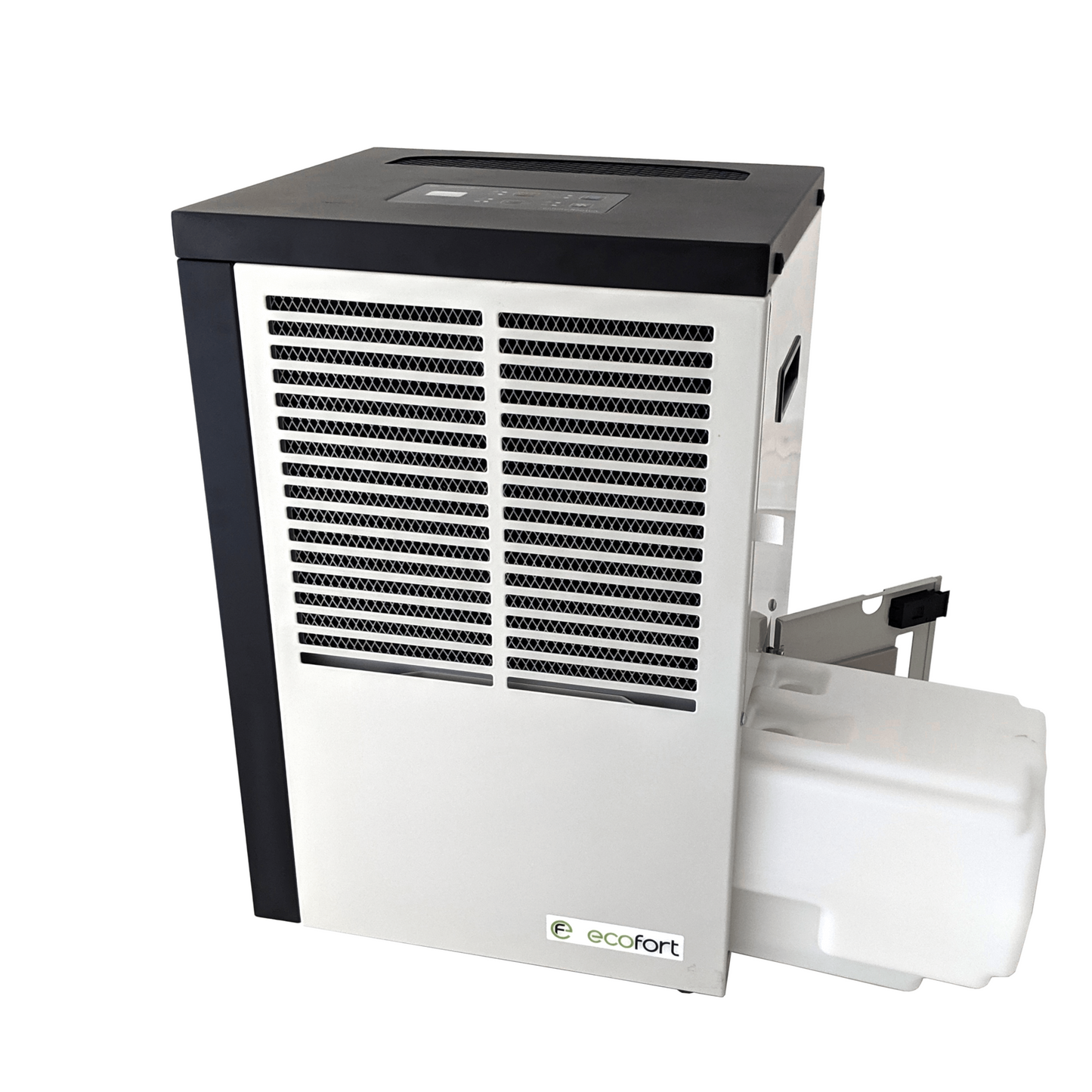 ecodry Neptun Wäschetrockner in Creamy White für Räume bis 20 m² mit Hygrostat-Steuerung und Mobilität.