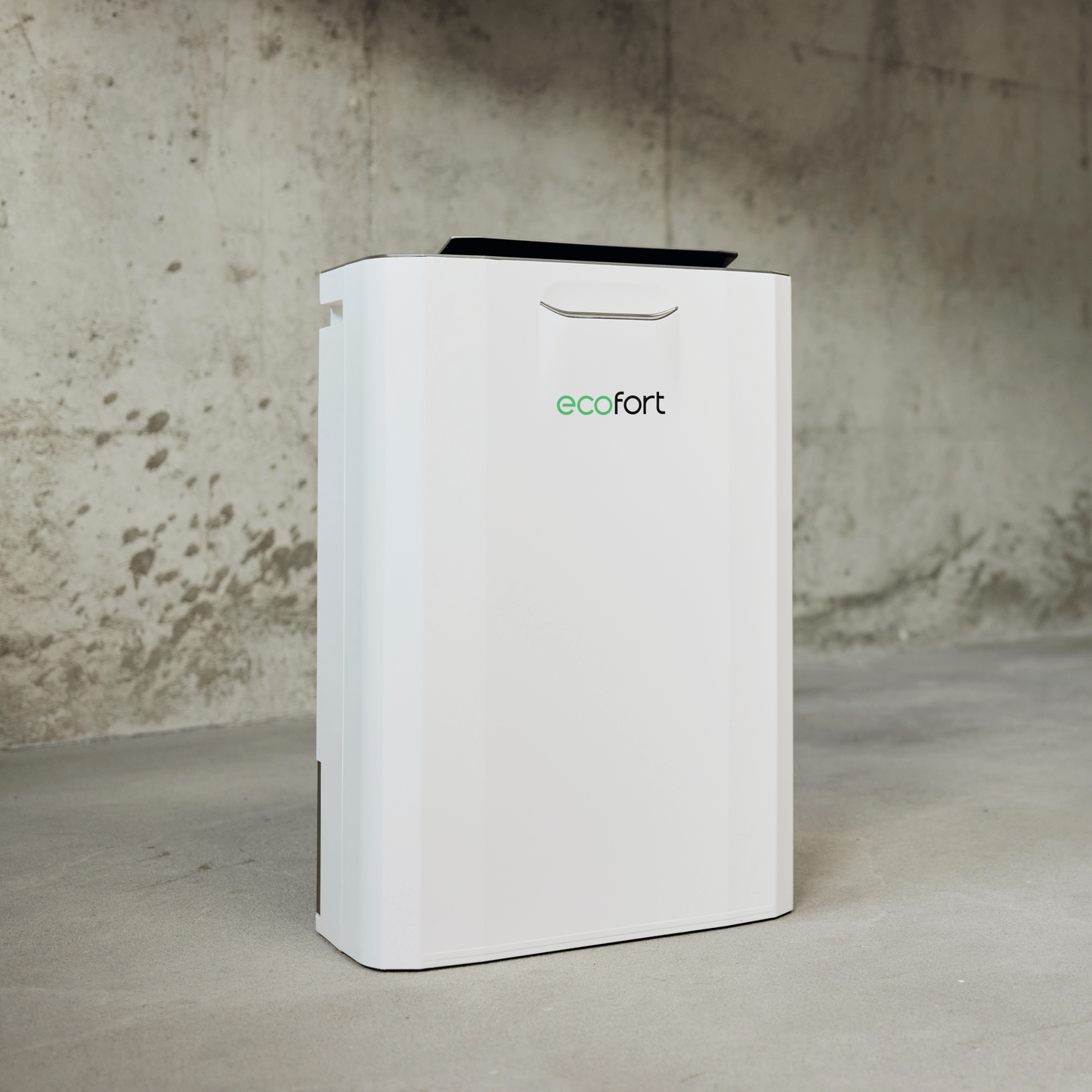 ecoQ DryAir 9L steady Luftentfeuchter mit Hygrostat, 5 Betriebsstufen und 8.6 l/24h Entfeuchtungsleistung.