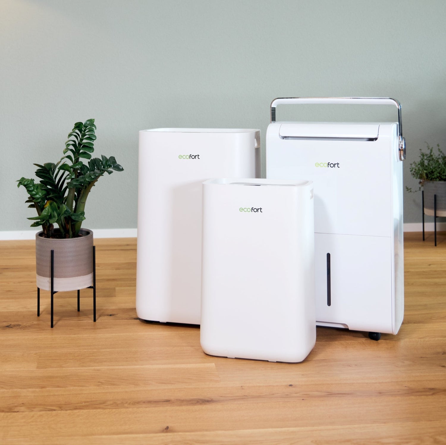 ecoQ DryAir Series Lifestyle Bild mit edlem Parkett