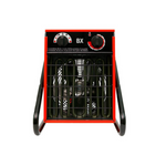 Veab BX 9AE tragbarer Heizlüfter mit Raumthermostat, spritzwassergeschützt (IPX4), 9000 Watt Heizleistung.