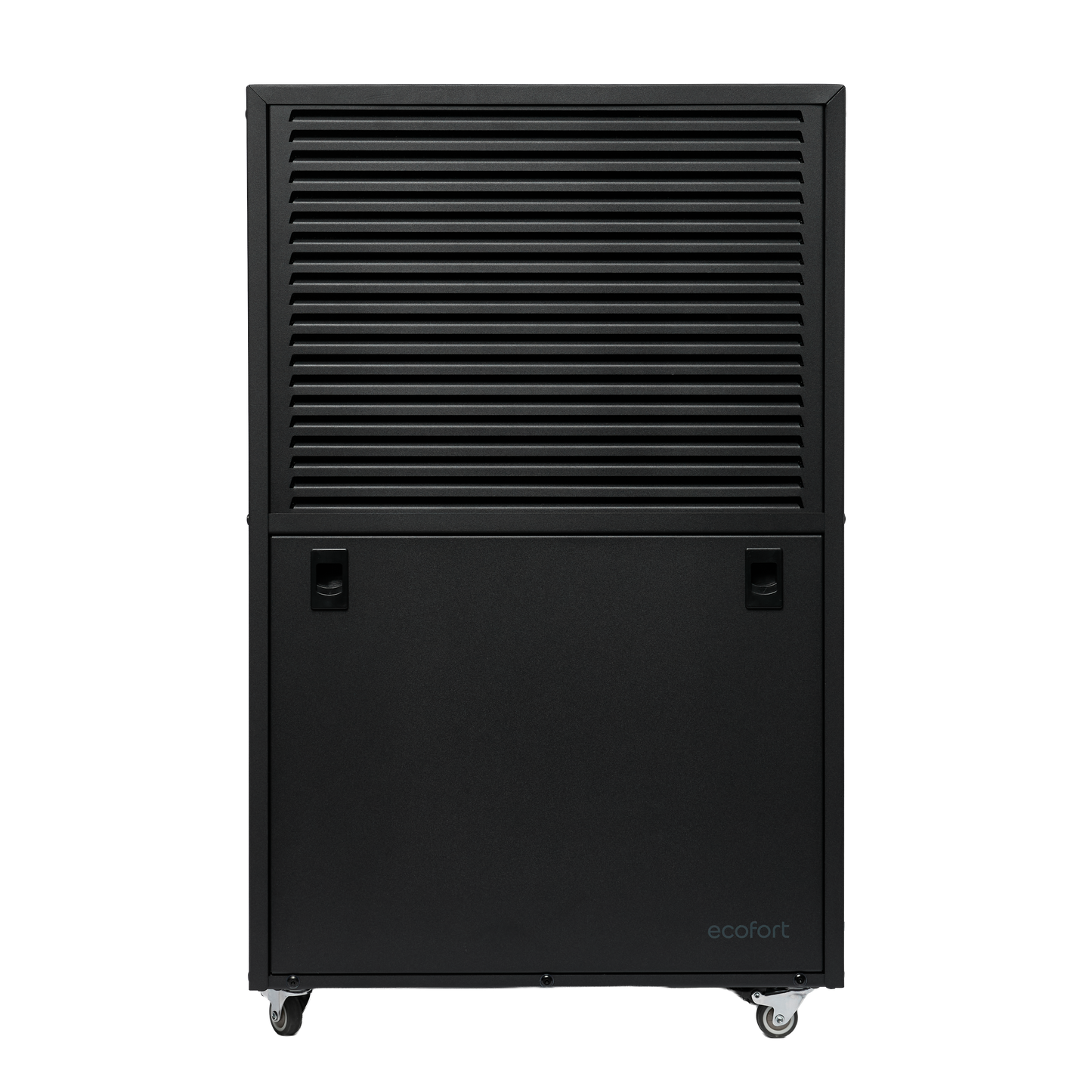 ecodry Neptun XP Black Frontansicht mit Lufteinlass und Wassertank