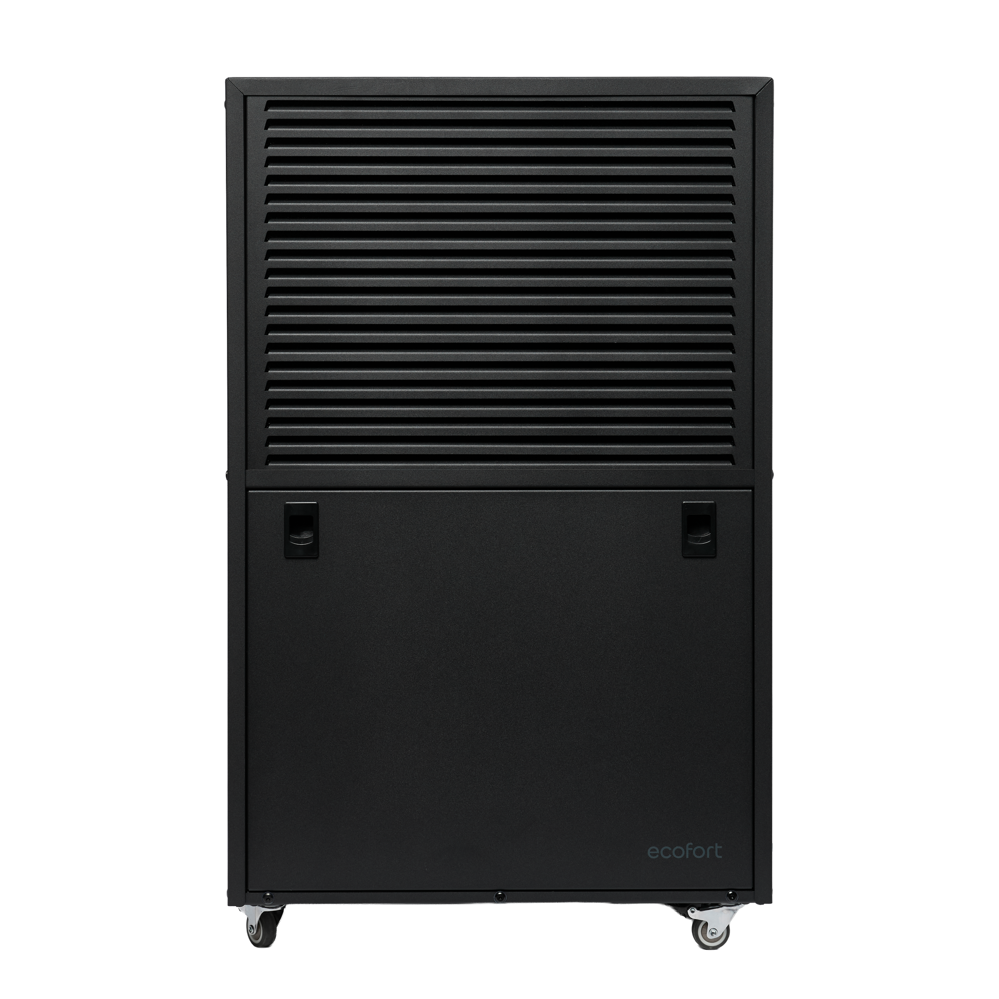 ecodry Neptun XP Black Frontansicht mit Lufteinlass und Wassertank