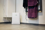 ecoQ DryAir 12L Luftentfeuchter in modernem Design mit Hygrostat und 2.5 l Behältervolumen