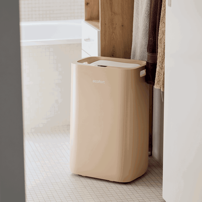 ecoQ DryAir 20L Energy Saver – Warm Sand, elegante Farbe, TCS Testsieger, leiser Raumentfeuchter mit hoher Leistung bis 50 m²
