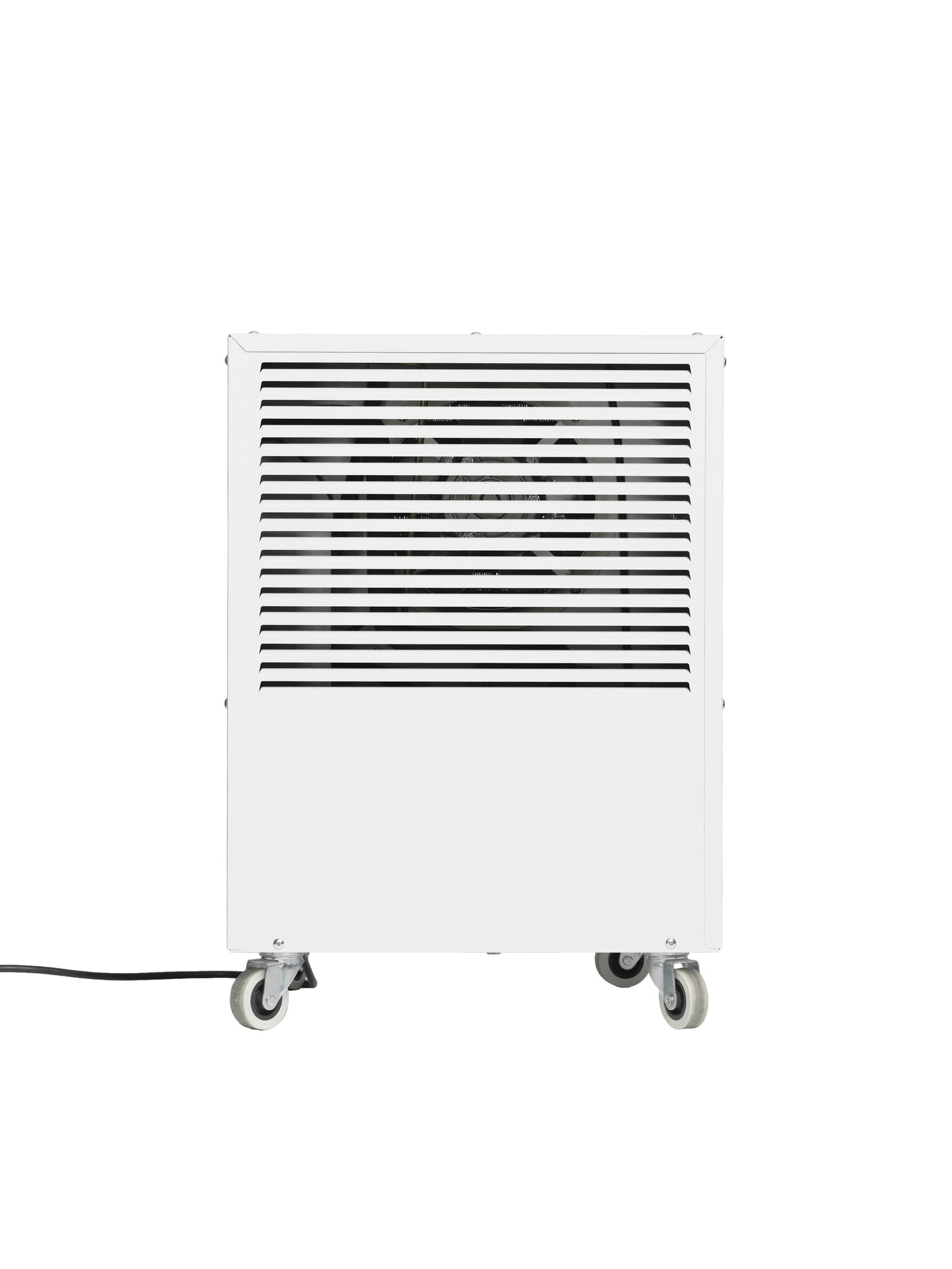 ecodry 425 Luftentfeuchter in limitierter weisser Edition mit 4 stabilen Lenkrollen.