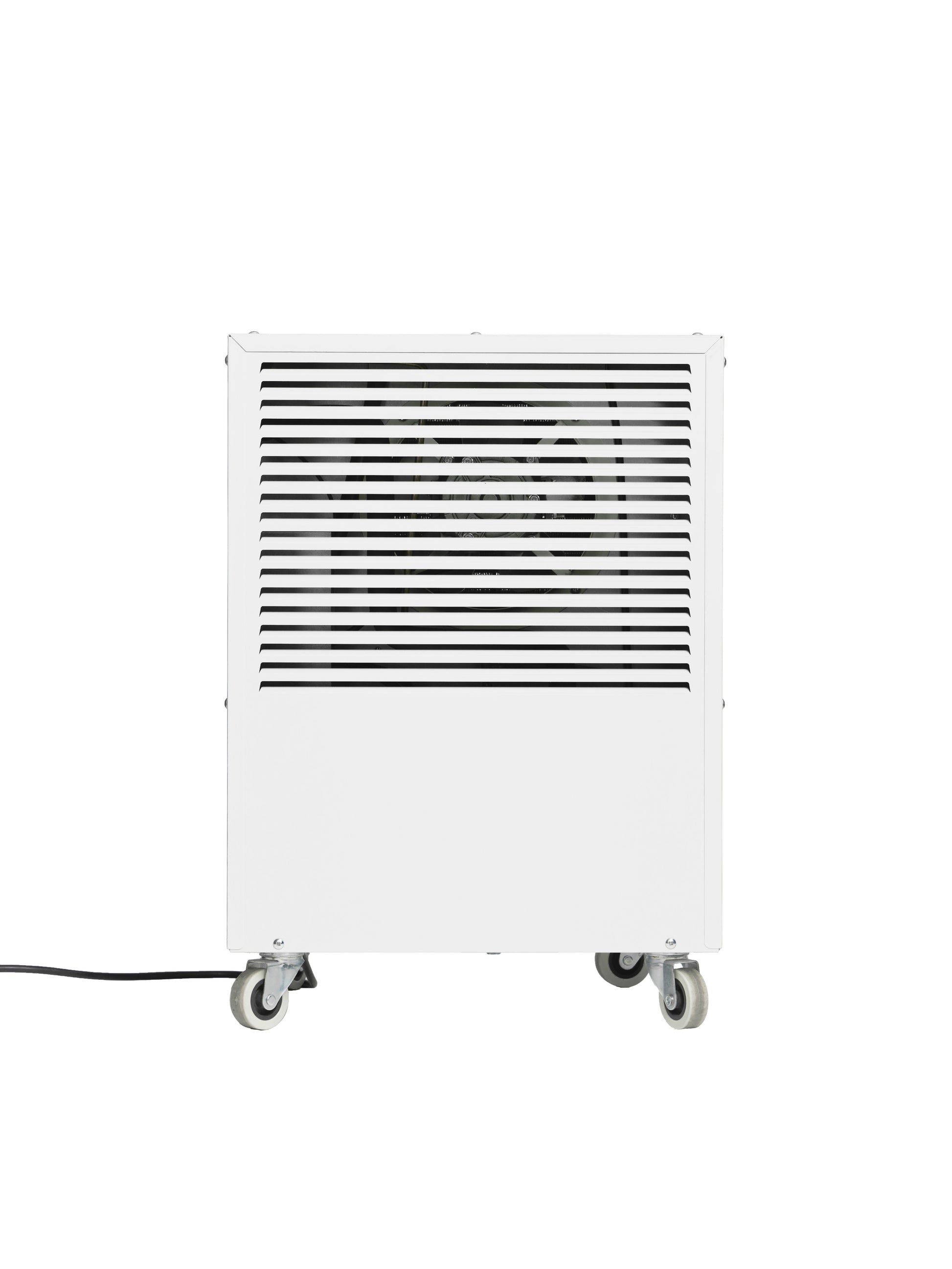 ecodry 425 Luftentfeuchter in limitierter weisser Edition mit 4 stabilen Lenkrollen.