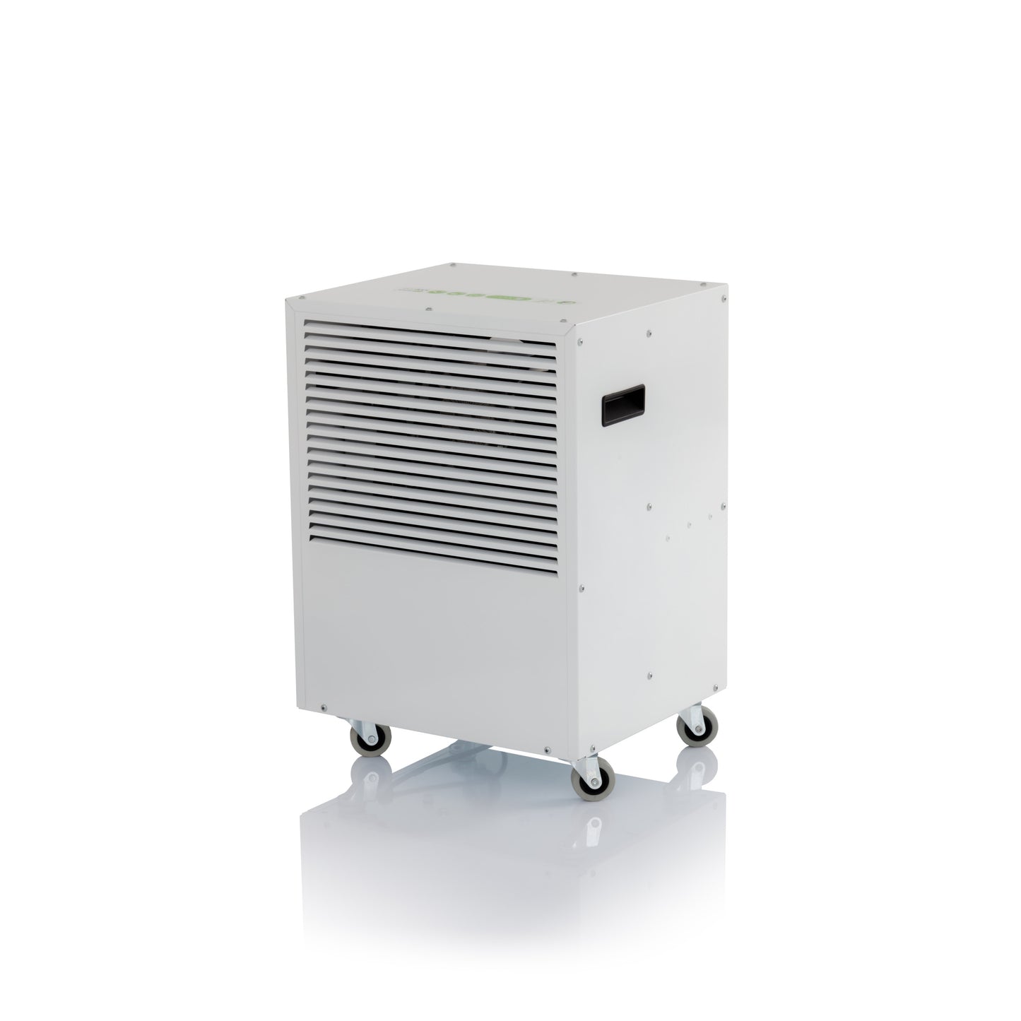 ecodry 425 - Limited White, tragbarer Luftentfeuchter mit 4 stabilen Lenkrollen, automatischer Abtauvorrichtung und robustem Metallgehäuse.