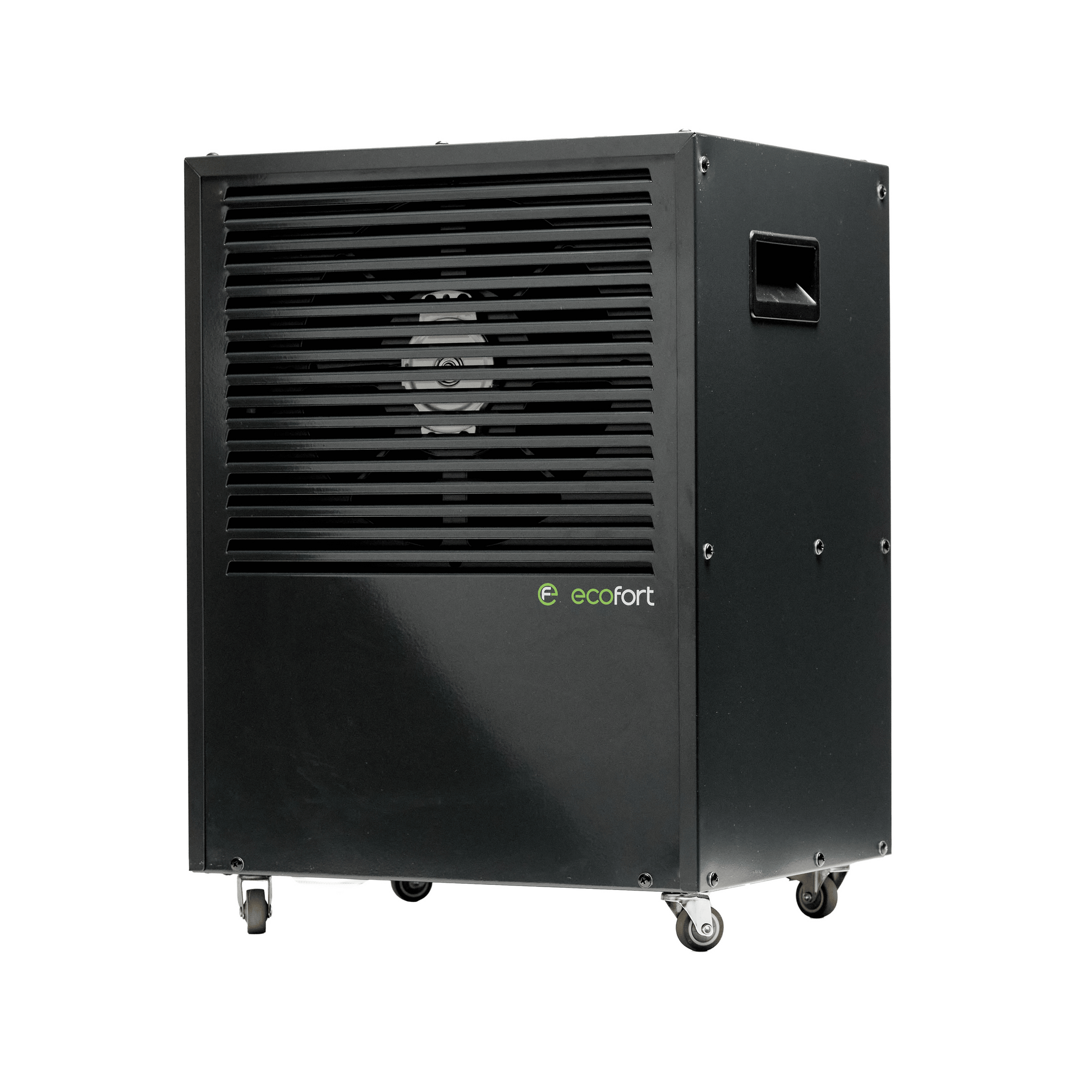 ecodry CaveMaster Luftentfeuchter in Granite Grey mit 6 l Behältervolumen und 50 dB(A) Geräuschpegel.