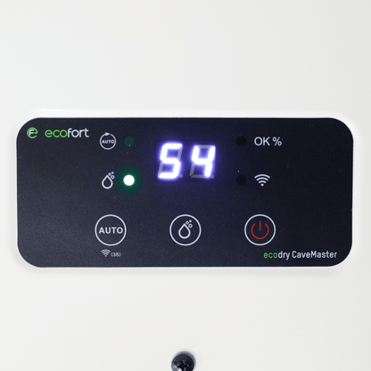 ecodry CaveMaster Oyster White: Premium-Luftentfeuchter für Weinkeller. Stilvoll, effizient und flüsterleise – schützt deine Sammlung zuverlässig.