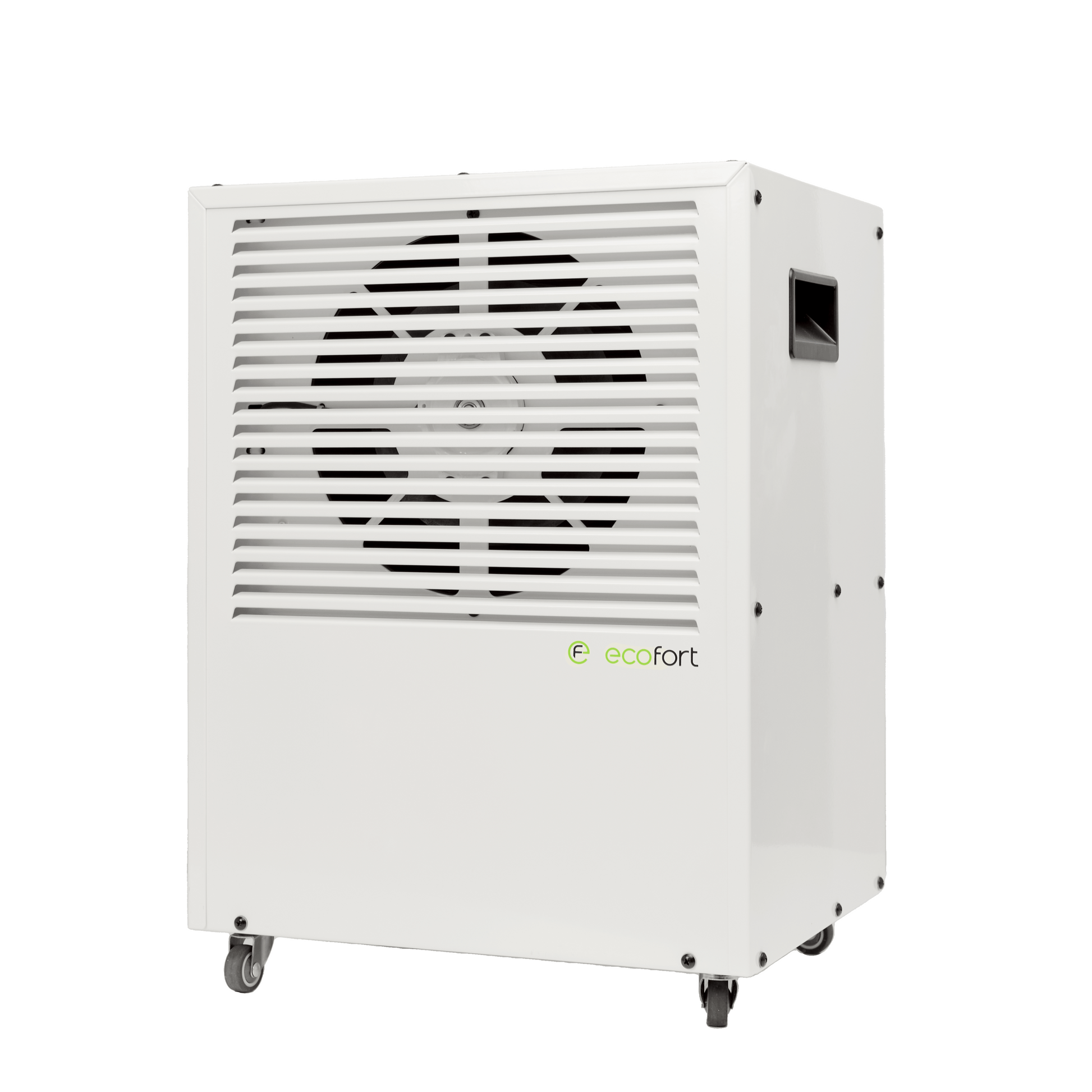 Stabilisiere das Kellerklima mit Stil: Der ecodry CaveMaster Oyster White überzeugt durch Design, Effizienz und konstante Entfeuchtung.