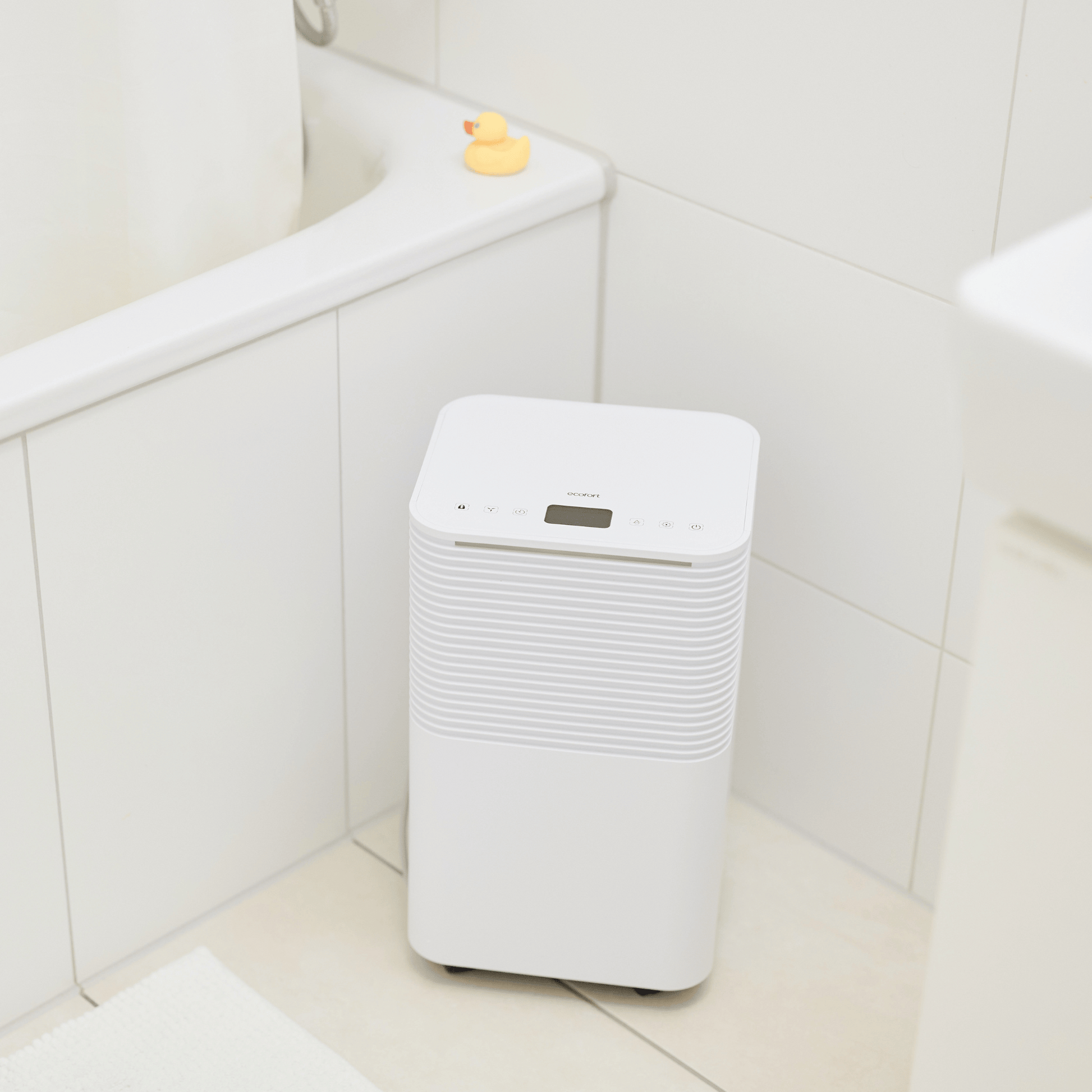 Der ecoQ DryAir 12L Essential schützt vor Schimmel und zu hoher Luftfeuchtigkeit. Kompakt, leise und ideal für Schlafzimmer oder Keller.