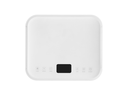 ecoQ DryAir 12L Essential: Spart Platz & Strom – mit flüsterleisem Betrieb und intuitiver Bedienung für trockene Luft in kleinen Räumen.