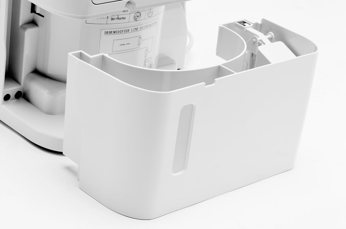 ecoQ DryAir 12L Luftentfeuchter mit Hygrostat und automatischem Betrieb für effektive Raumentfeuchtung.