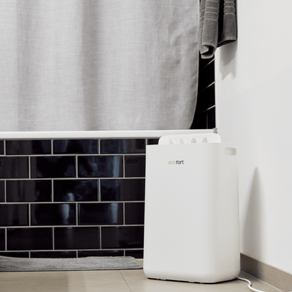 Der ecoQ DryAir 13L sorgt für ein gesundes Raumklima. Mit HEPA-Filter, Timer, Hygrostat und flüsterleisem Betrieb – effizient und kompakt.