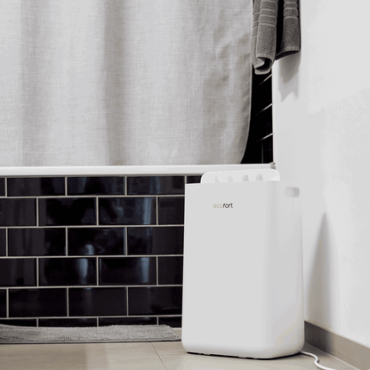 Der ecoQ DryAir 13L sorgt für ein gesundes Raumklima. Mit HEPA-Filter, Timer, Hygrostat und flüsterleisem Betrieb – effizient und kompakt.