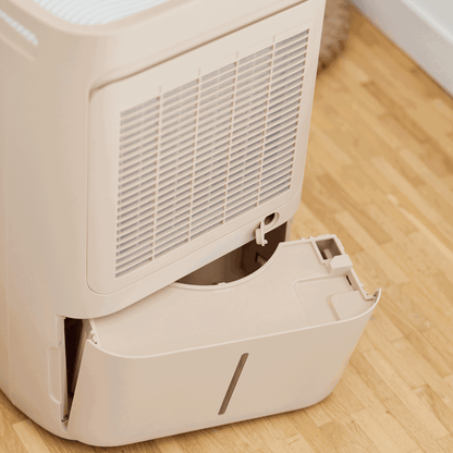 ecoQ DryAir 20L Energy Saver – Warm Sand, energieeffizienter und leiser Raumentfeuchter, ausgezeichnet TCS, bis 50 m²