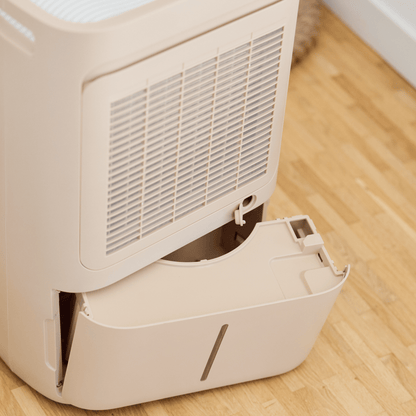 ecoQ DryAir 20L Energy Saver – Warm Sand, energieeffizienter und leiser Raumentfeuchter, ausgezeichnet TCS, bis 50 m²