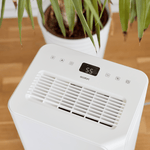 Leicht zu transportieren, stark in der Leistung: Der ecoQ DryAir 20L Essential entfeuchtet effizient bis zu 50 m².