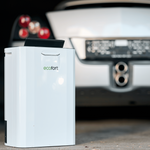 ecoQ DryAir 9L steady Luftentfeuchter mit Hygrostatsteuerung und 5 Betriebsstufen für optimale Raumfeuchtigkeit.