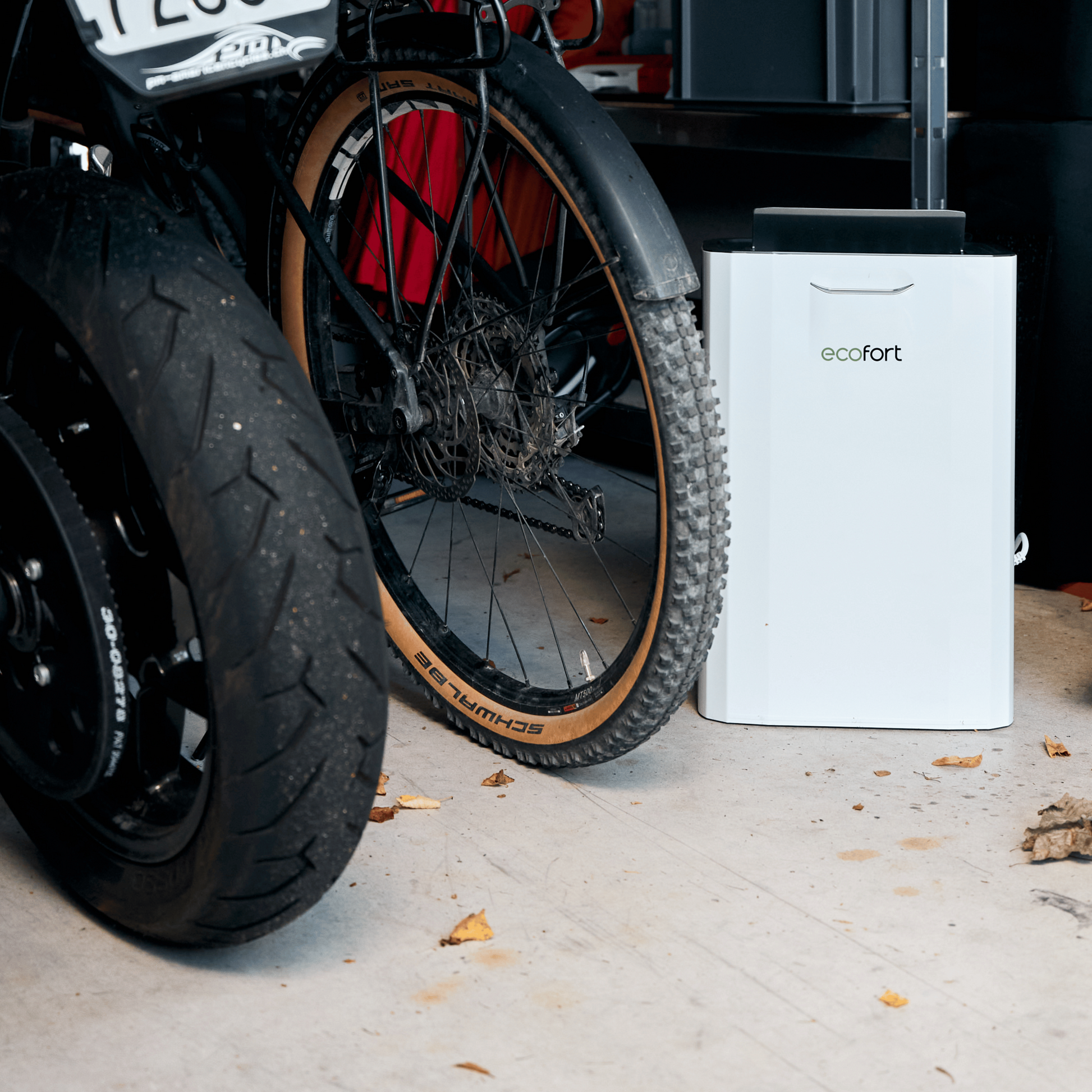 ecoQ DryAir 9L steady, energieeffizienter Luftentfeuchter mit Hygrostat, 5 Betriebsstufen, für Räume bis 50 m².