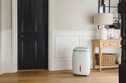 Meaco 20L Low Energy Luftentfeuchter mit HEPA-Filter, automatischer Betrieb und Hygrostat für effektive Entfeuchtung.