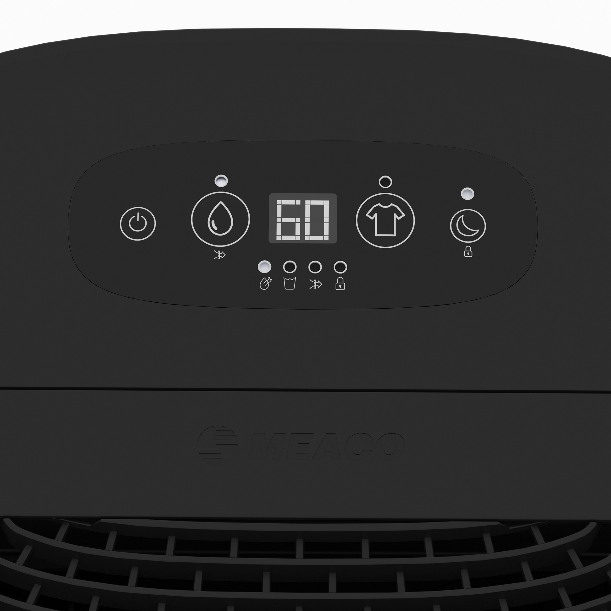 Meaco Arete® One 10L Luftentfeuchter in modernem Design, energieeffizient und leise mit Wandmontage.