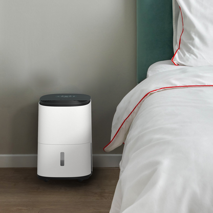 Meaco Arete® One 12L Luftentfeuchter mit HEPA-Filter und niedriger Geräuschentwicklung.