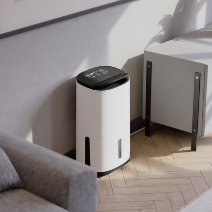 Meaco Arete® Two 20L schützt vor Schimmel, senkt die Luftfeuchtigkeit und verbessert die Raumluft – elegant, kompakt und leise.