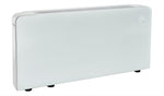 Meaco PowerDry Luftentfeuchter in Weiss mit Glasfront, Wandmontage und leistungsstarker 108 L Entfeuchtung.