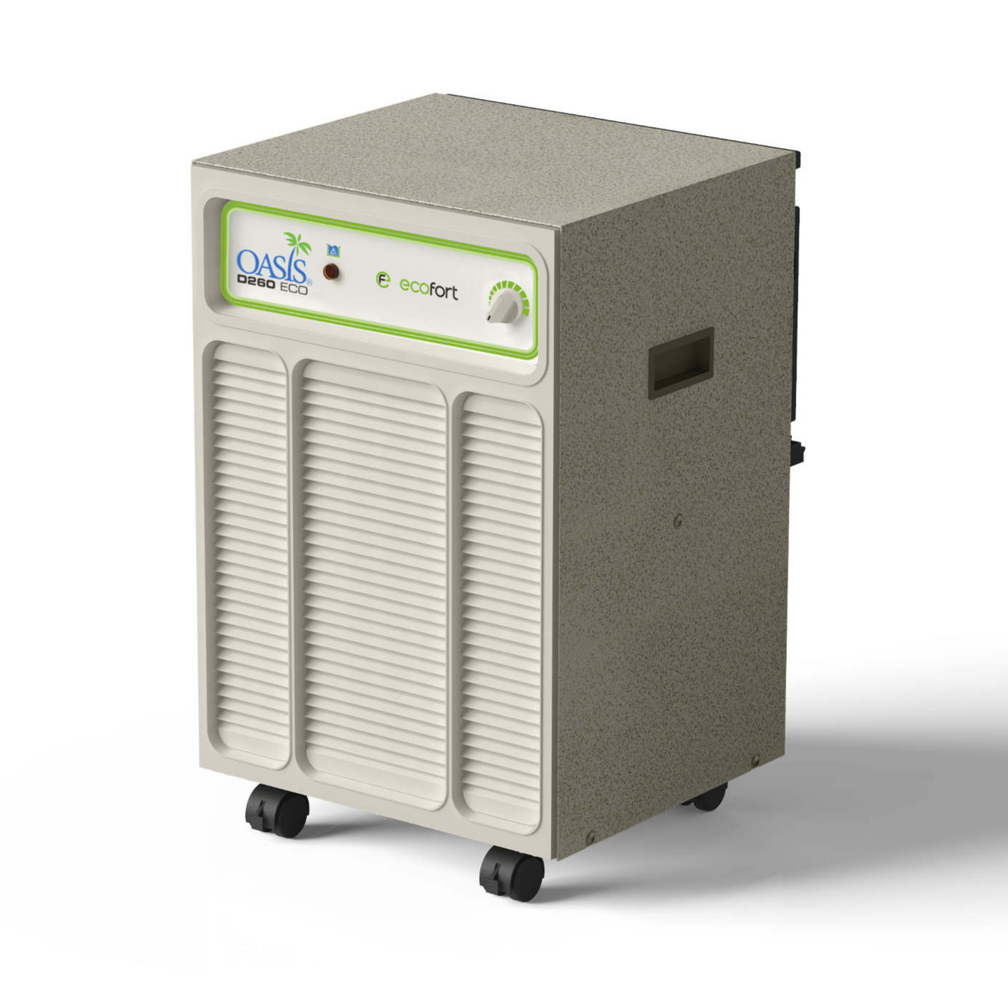 Mobiler Luftentfeuchter Oasis D260 eco mit Hygrostat und 9 l Wasserbehälter, geeignet für Räume bis 70 m².