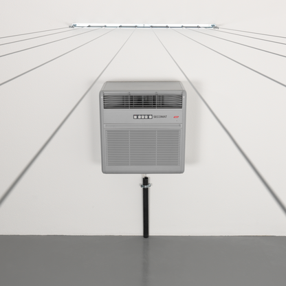Secomat 75 Wäschetrockner an der Wand, feuchtigkeitskontrollierend, einfache Montage, für Räume bis 20 m².