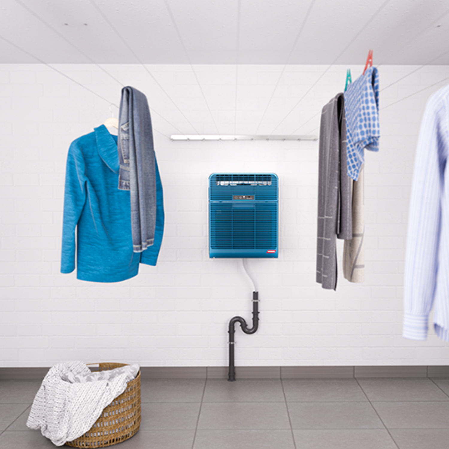 Für grosse Waschräume gemacht: Secomat 8 Azurblau mit Energieeffizienz A und App-Steuerung – modern, leise und stark im Dauerbetrieb.