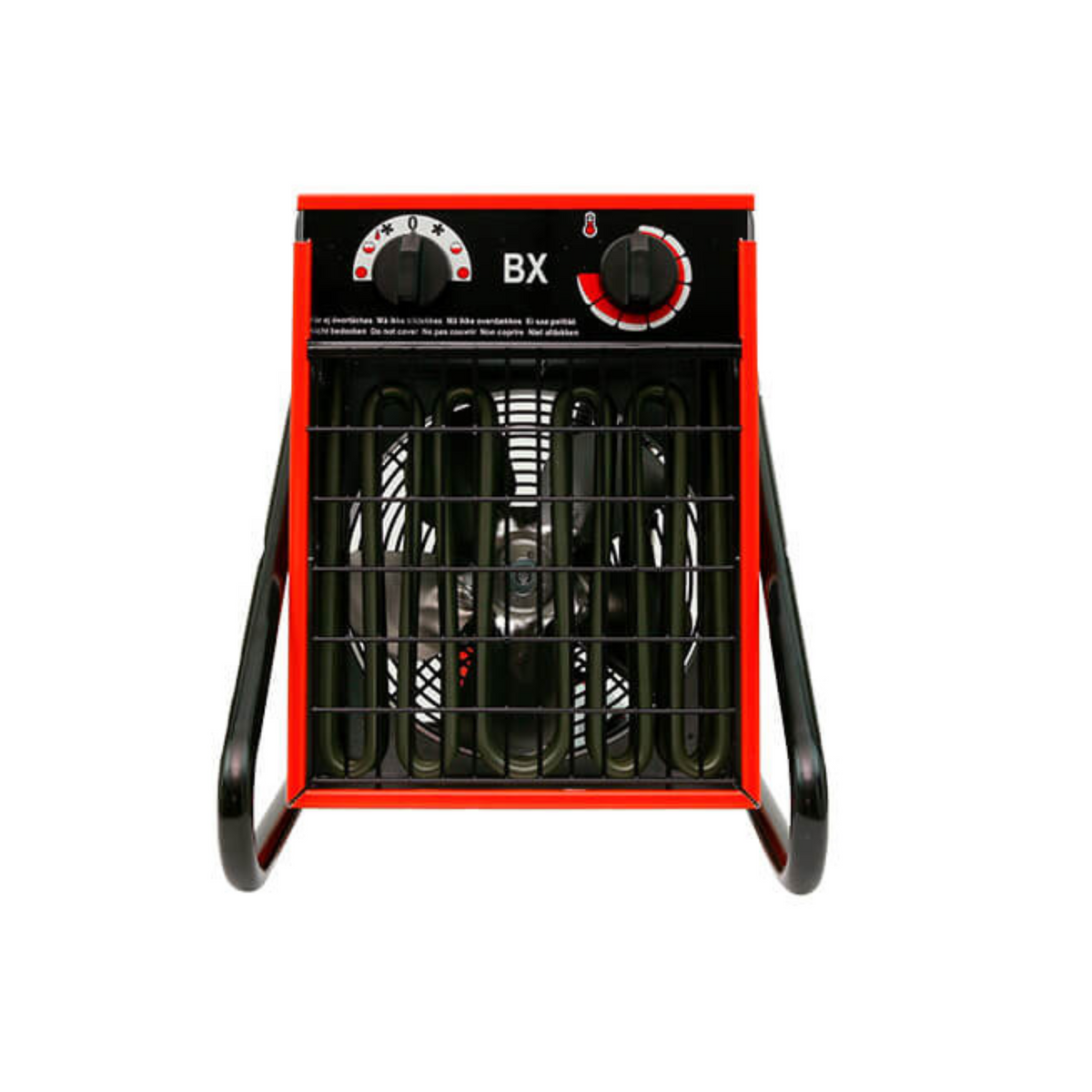 Portabler Heizlüfter Veab BX 5E, spritzwassergeschützt IPX4, 5000 Watt Heizleistung.
