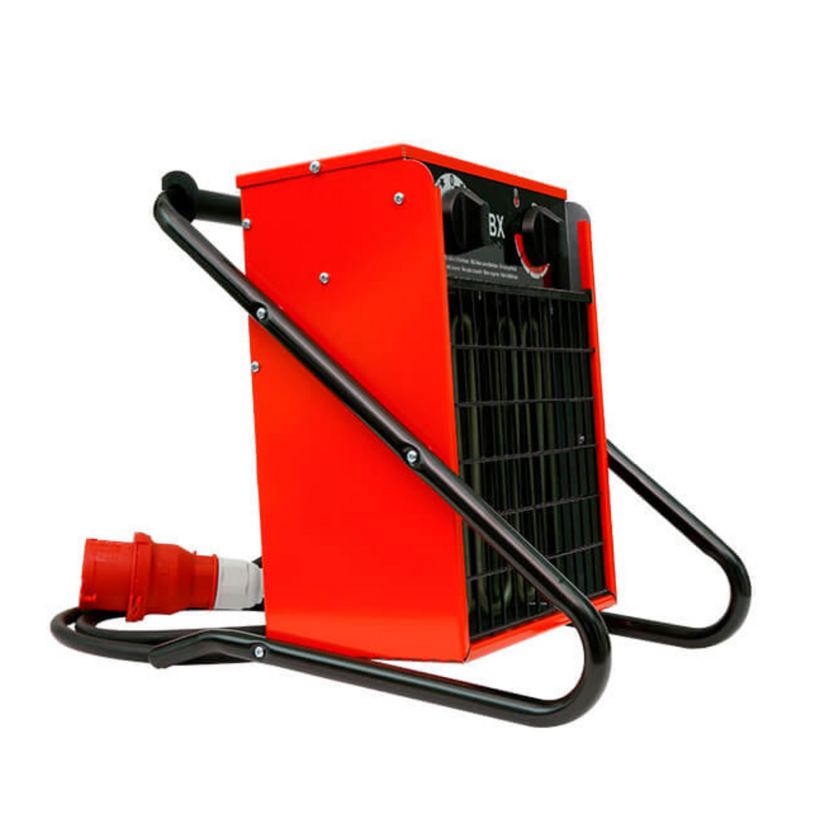 Tragbarer Veab BX 5E Heizlüfter mit 5000 Watt Heizleistung und Spritzwasserschutz IPX4.