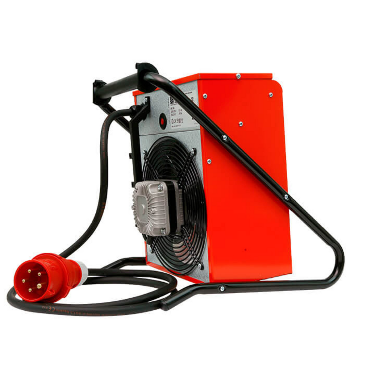 Veab BX 9SE Heizlüfter, 9 kW Heizleistung, IPX4 spritzwassergeschützt, portabel und wandmontierbar.