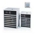 Elektro-Heizlüfter Veab ENV-L 5 kW mit Wandhalterung, geeignet für feuchte Räume, inklusive Raumthermostat.