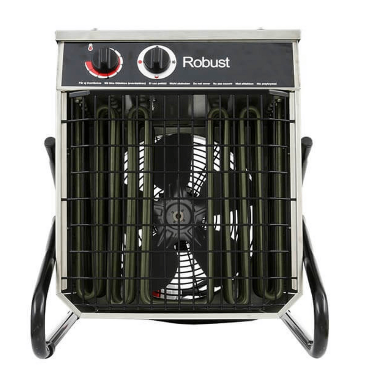 Veab Robust H9 Hochtemperatur Heizlüfter aus Edelstahl, wandmontiert, ideal für Hitzebelastung.
